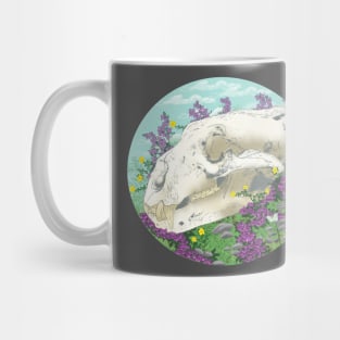 Polar Bear Skull and Flora Mug